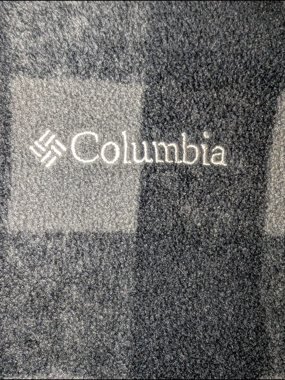 Columbia Men's Black & Gray Plaid Full-Zip Fleece Jacket